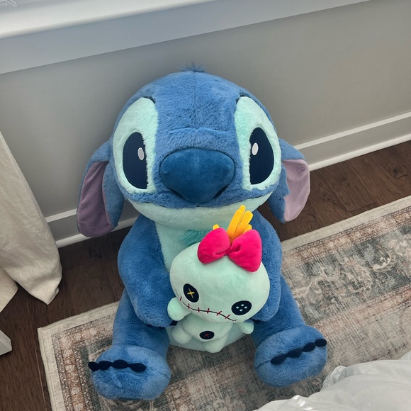 RARE NWT Tokyo Disney Extra Large Stitch Plush with Scrump Doll